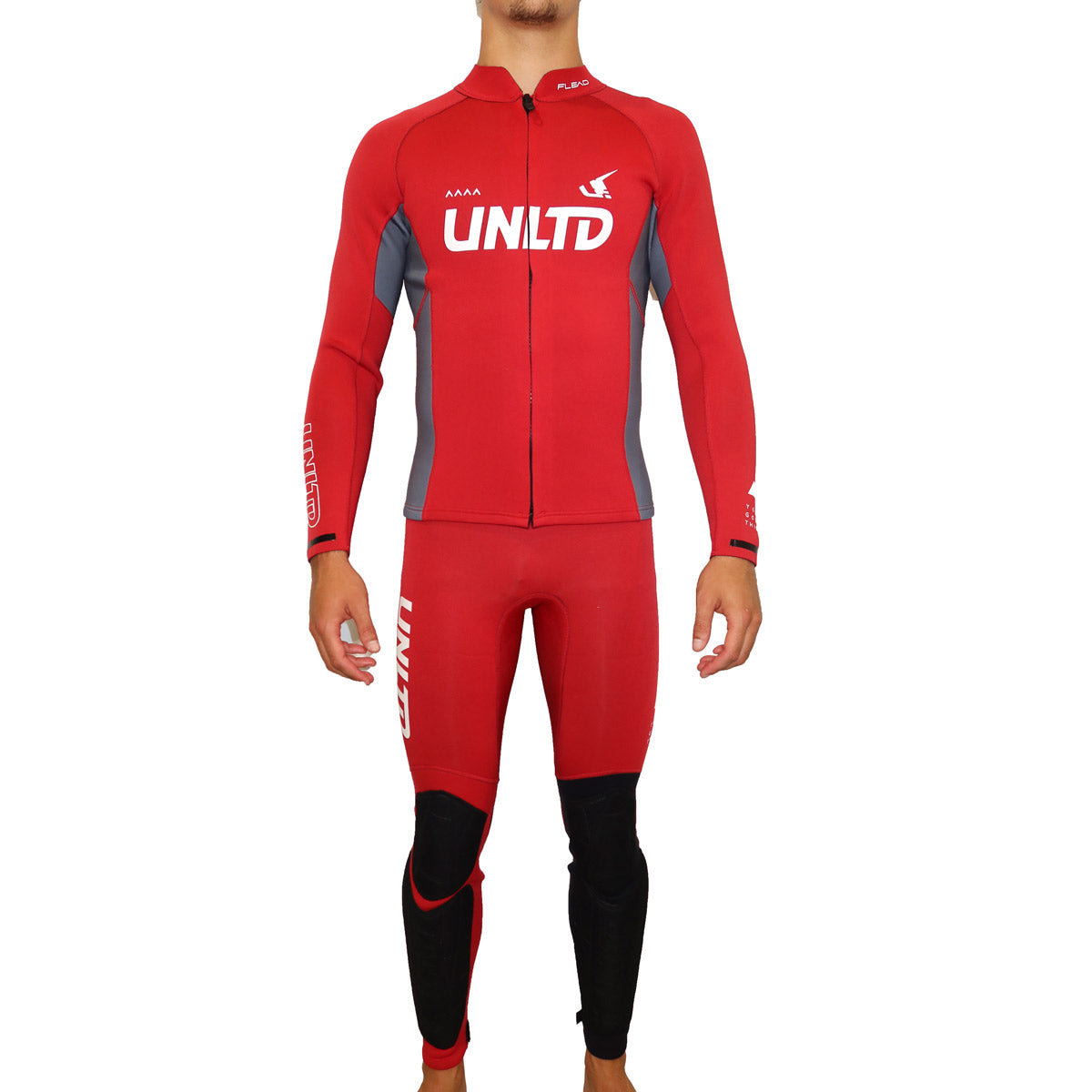 Unlimited PWC FLEAD wet jacket with adjustable collar and waterproof material, designed for water sports and jetskiing activities.