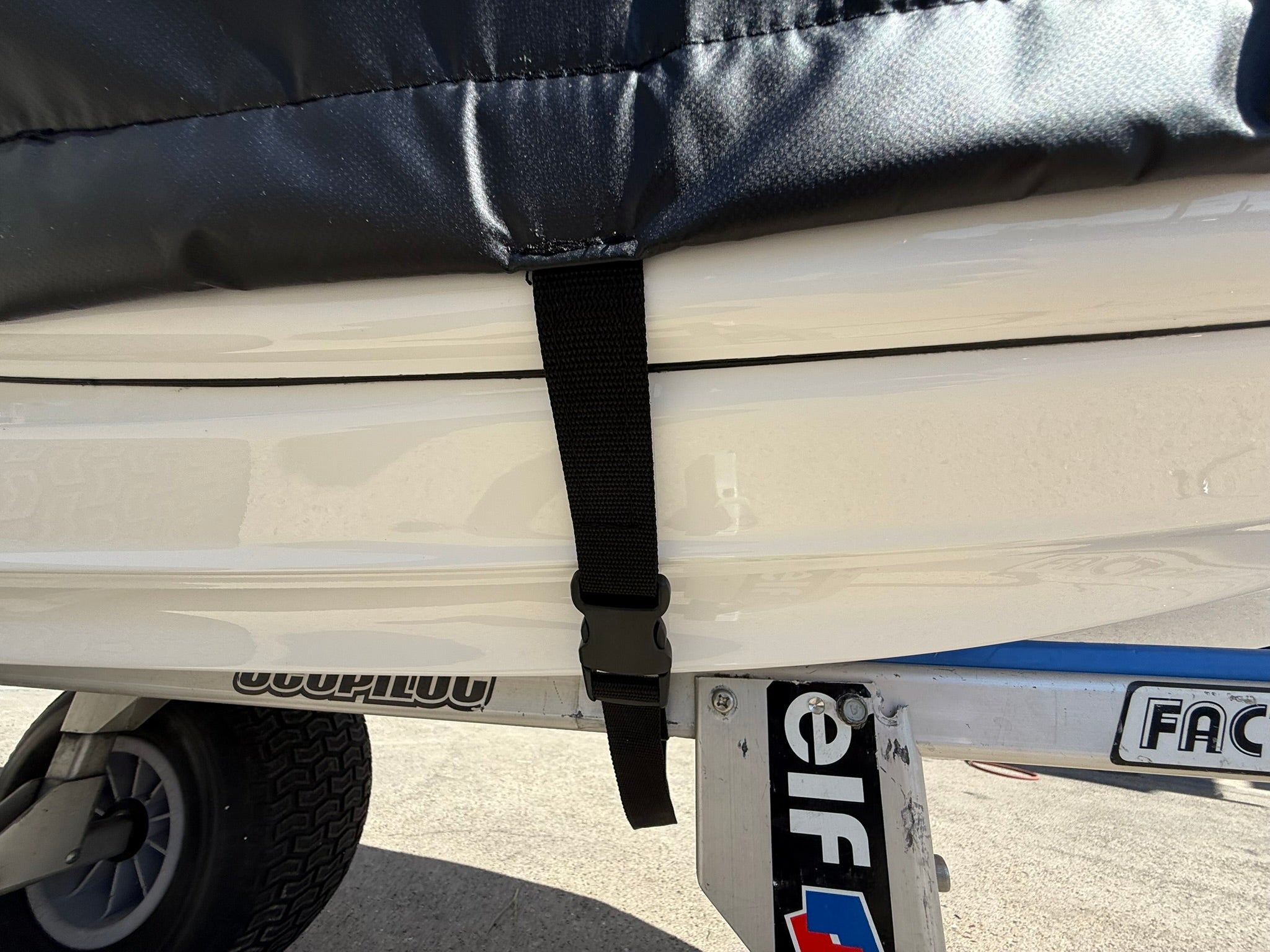 Universal PWC cover for GP1, GP1R, F1, and F16 hulls by UNLIMITED-PWC, showing the durable waterproof fabric and secure fit.