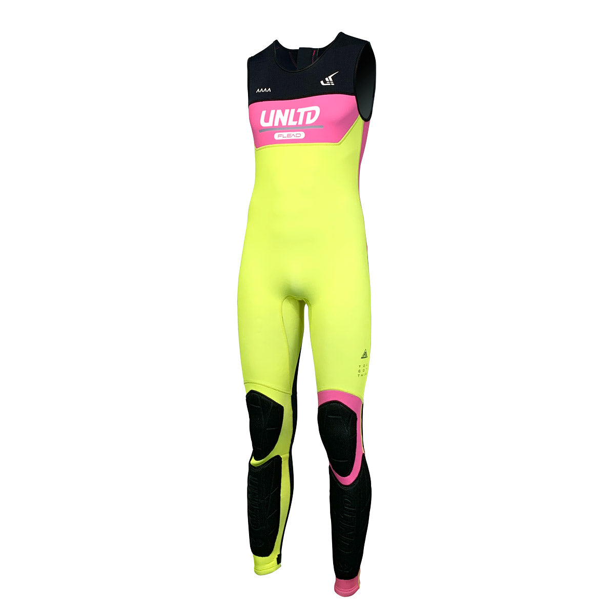 Unisex FLEAD wetsuit by UNLIMITED PWC, featuring a sleek black design with full-body coverage for jetski.
