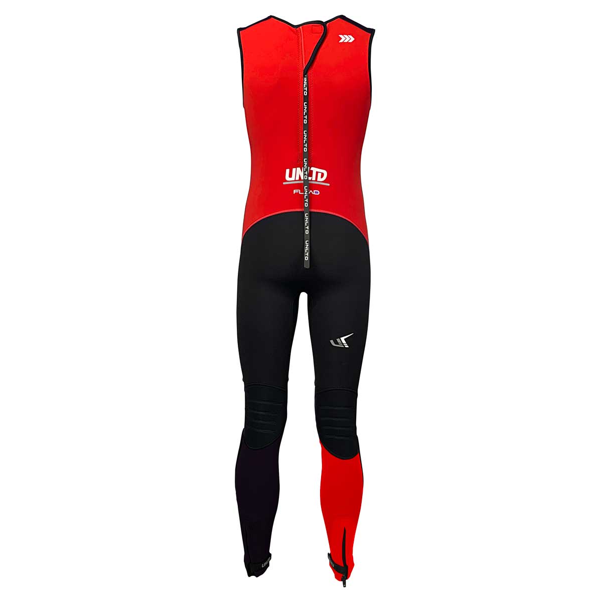 Unisex FLEAD wetsuit by UNLIMITED PWC, featuring a sleek black design with reinforced seams for watercraft and surfing activities.
