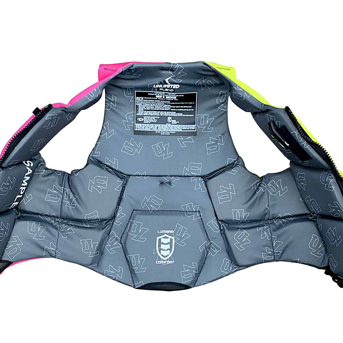 UNLIMITED PWC FLEAD NEO VEST designed for water sports, featuring adjustable straps and buoyant material for safety and comfort.