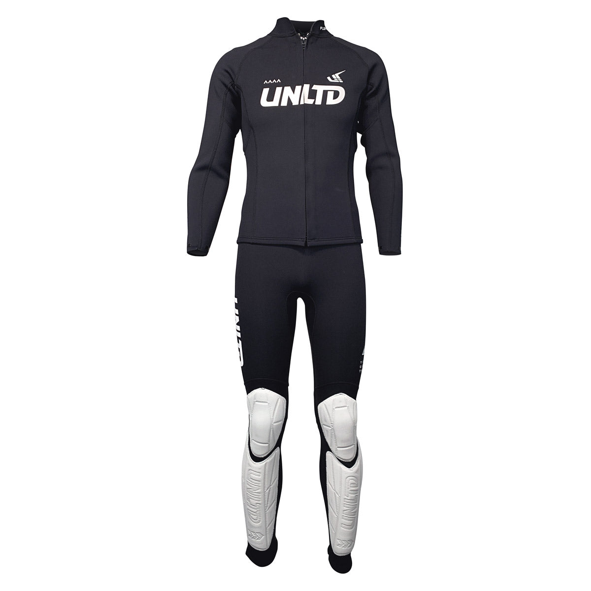 Unisex FLEAD wetsuits by UNLIMITED PWC, featuring a sleek design, full-body coverage, and durable neoprene material for jetski.