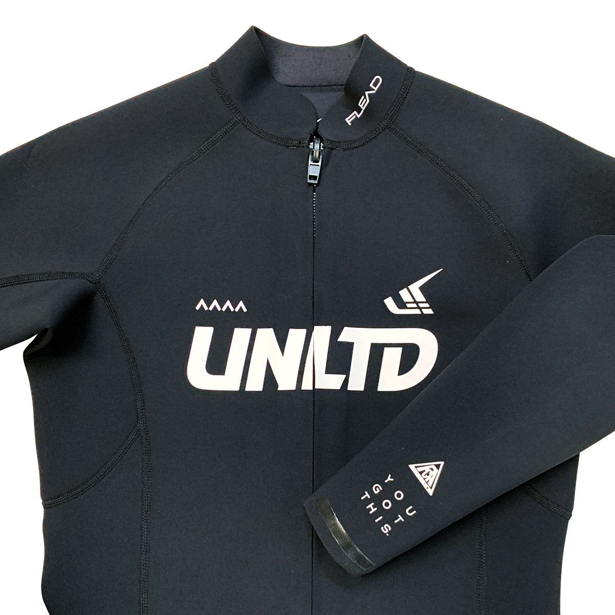 Unlimited PWC FLEAD Wet Jacket, waterproof wetsuit with adjustable straps and durable neoprene material for water sports.