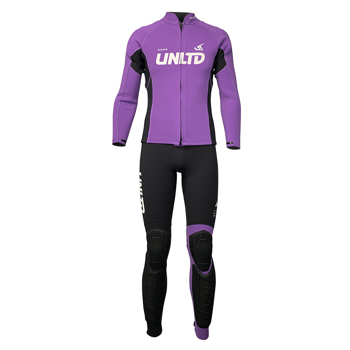 Unisex FLEAD wetsuit by UNLIMITED PWC, featuring a full-body neoprene design suitable for watercraft activities and surfing.