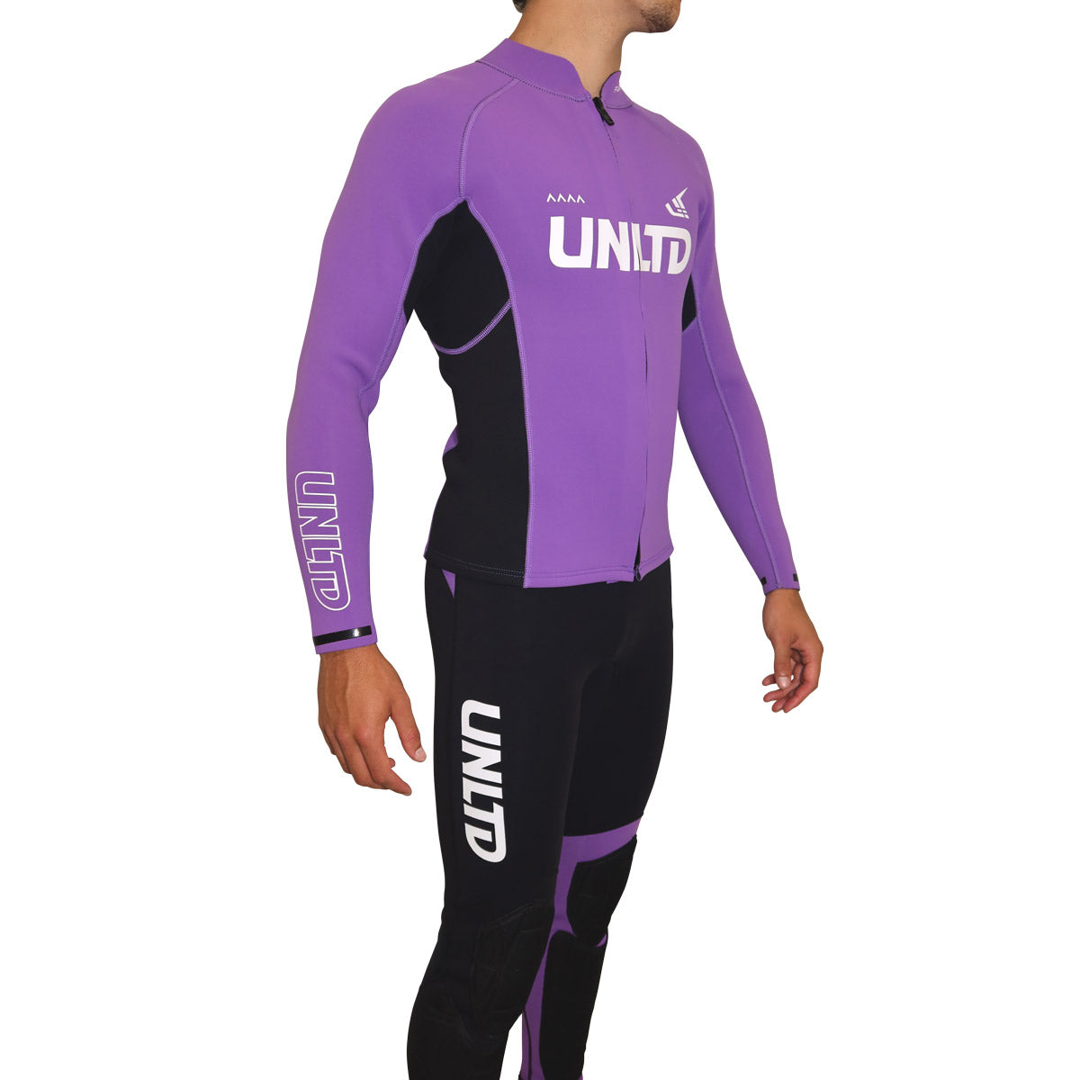 Unlimited PWC FLEAD Wet Jacket, close-up of waterproof wetsuit jacket with adjustable collar and front zipper.