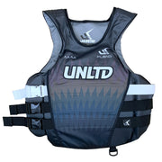Unlimited PWC FLEAD S/E Life Vest with adjustable straps and clean black color for safety and visibility.