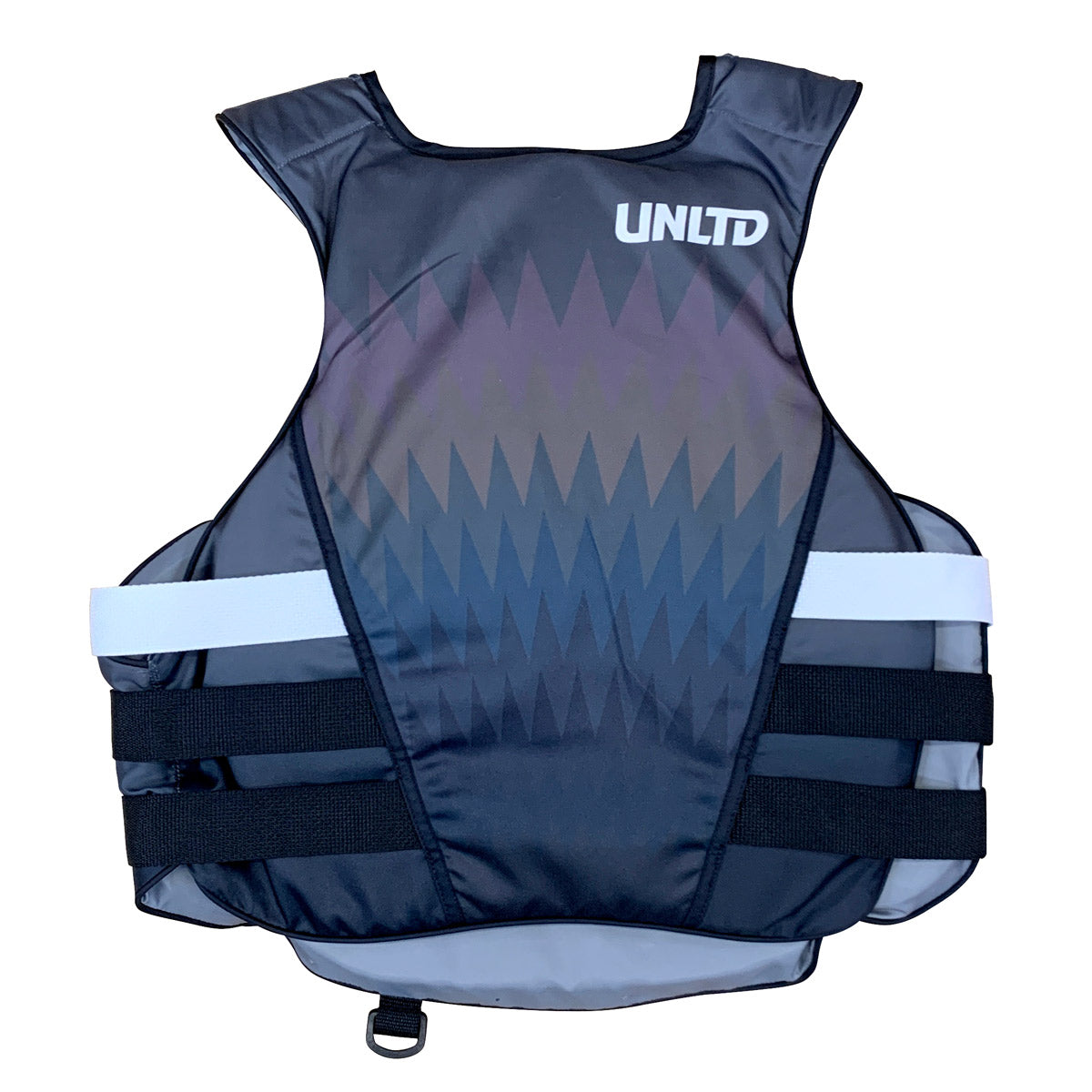 Unlimited PWC FLEAD S/E Life Vest showing adjustable straps and clean black color for safety on water.