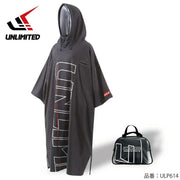 Microfibered Pull-over Towel Hoodie -BLACK-