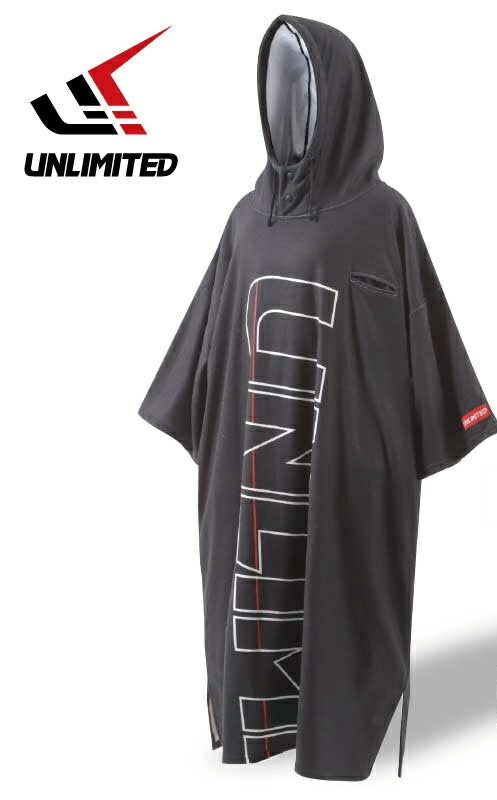 Microfibered Pull-over Towel Hoodie -BLACK-