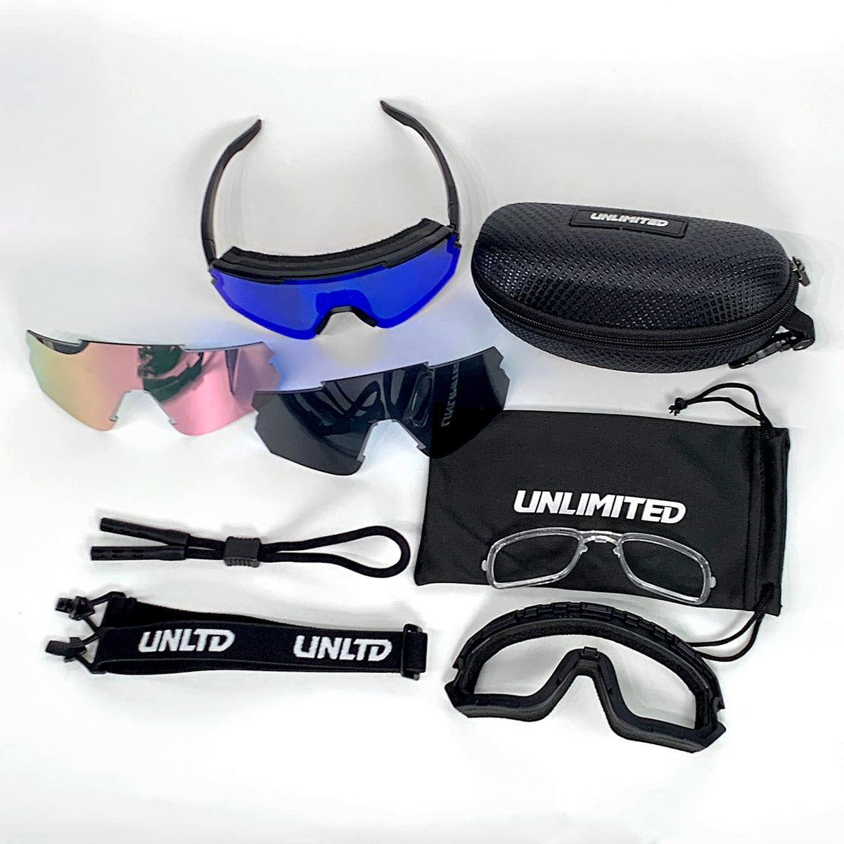 Unlimited-PWC Dual Flexion sunglasses with adjustable frames and polarized lenses, featuring a sporty, modern design.