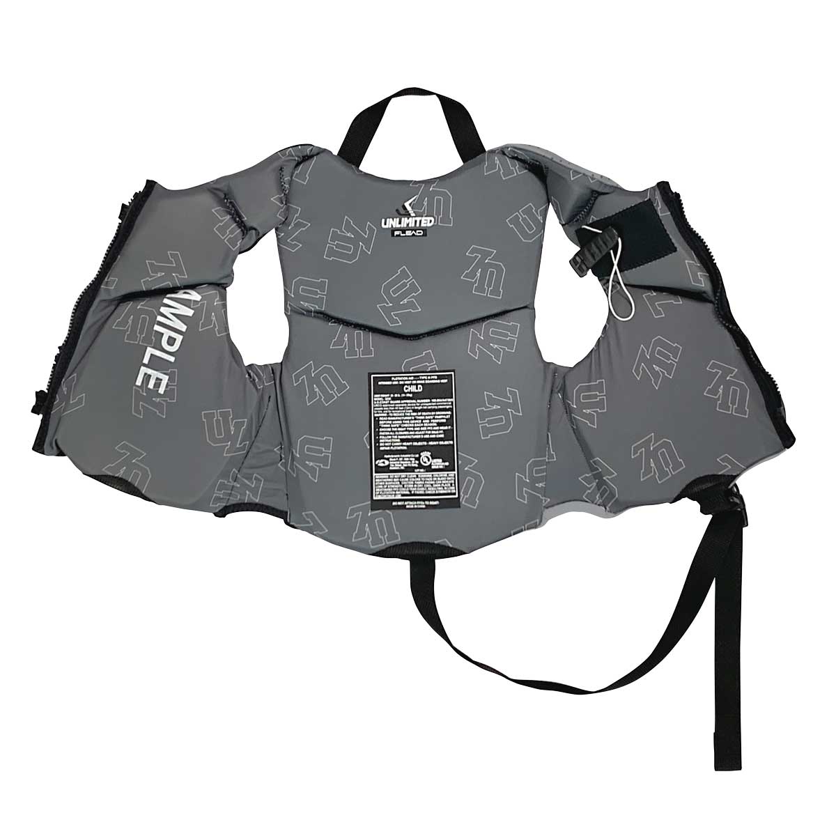 Child Neo Life Vest by Unlimited PWC, a  personal flotation device with adjustable straps and reflective details.