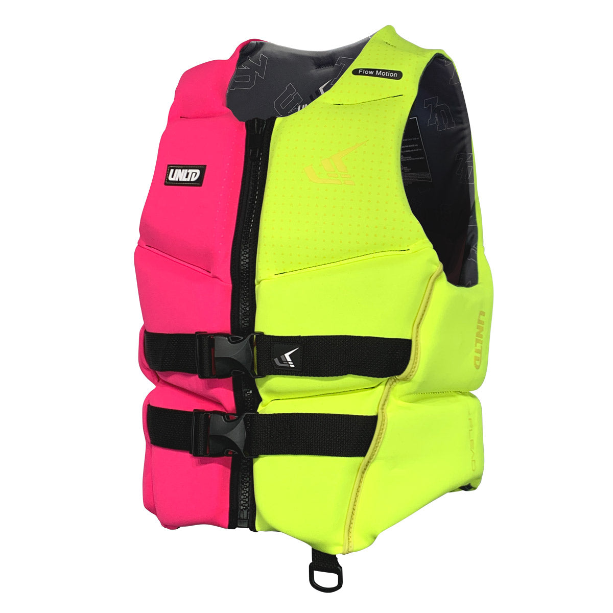 UNLIMITED PWC FLEAD NEO life jacket, a sleek neoprene wetsuit vest with adjustable straps, designed for water sports and swimming.