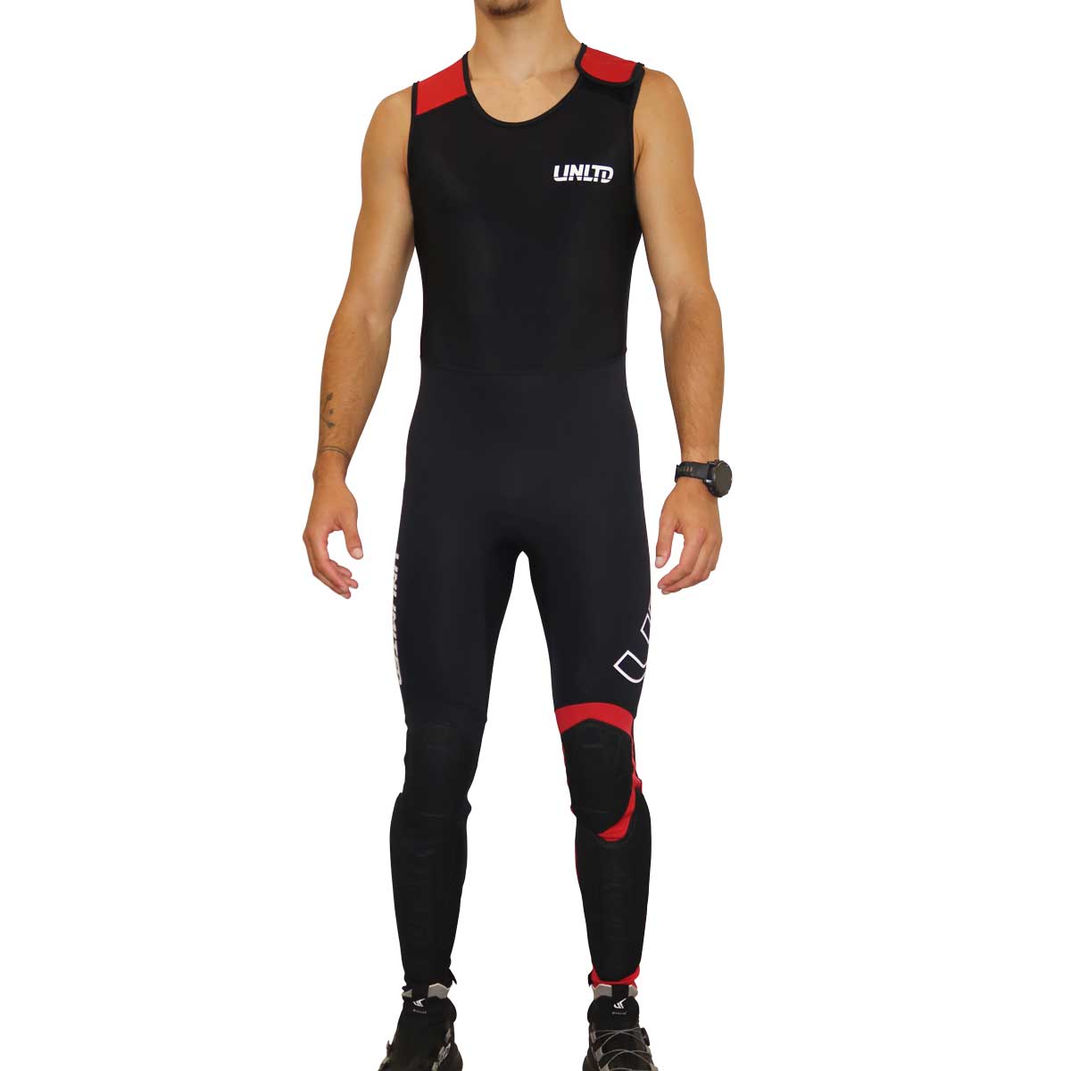 Unisex HYBRID wetsuit by UNLIMITED PWC featuring a sleek, flexible design ideal for water sports and jetski activities.