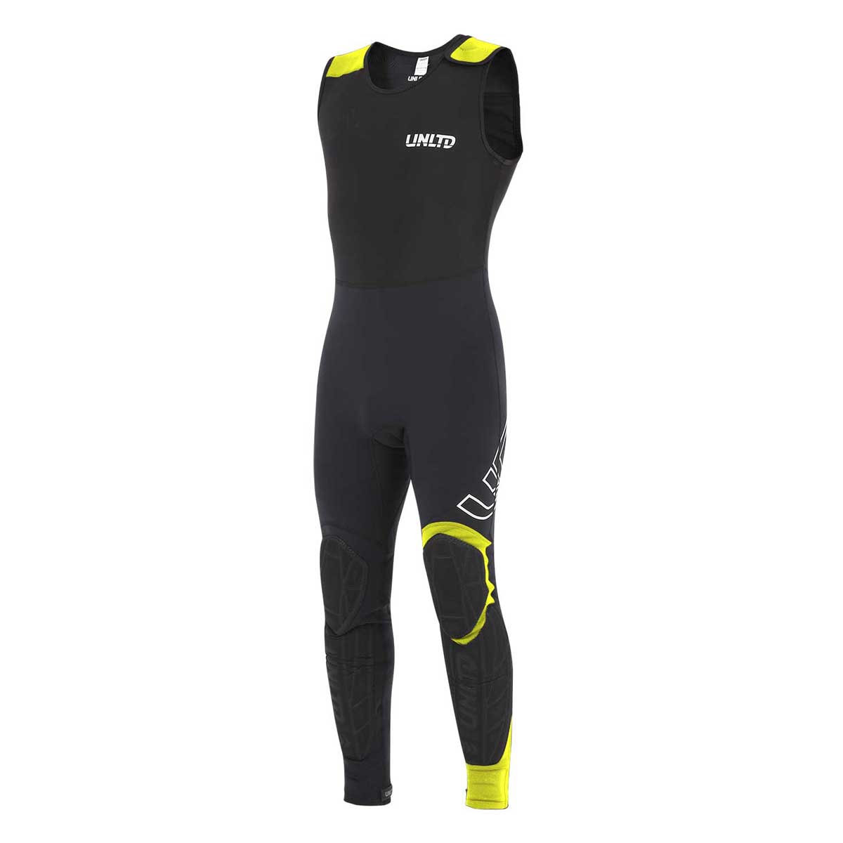Unlimited PWC Hybrid Wetsuit John designed for water sports, featuring a flexible neoprene material and rash guard material, comfortable fit.